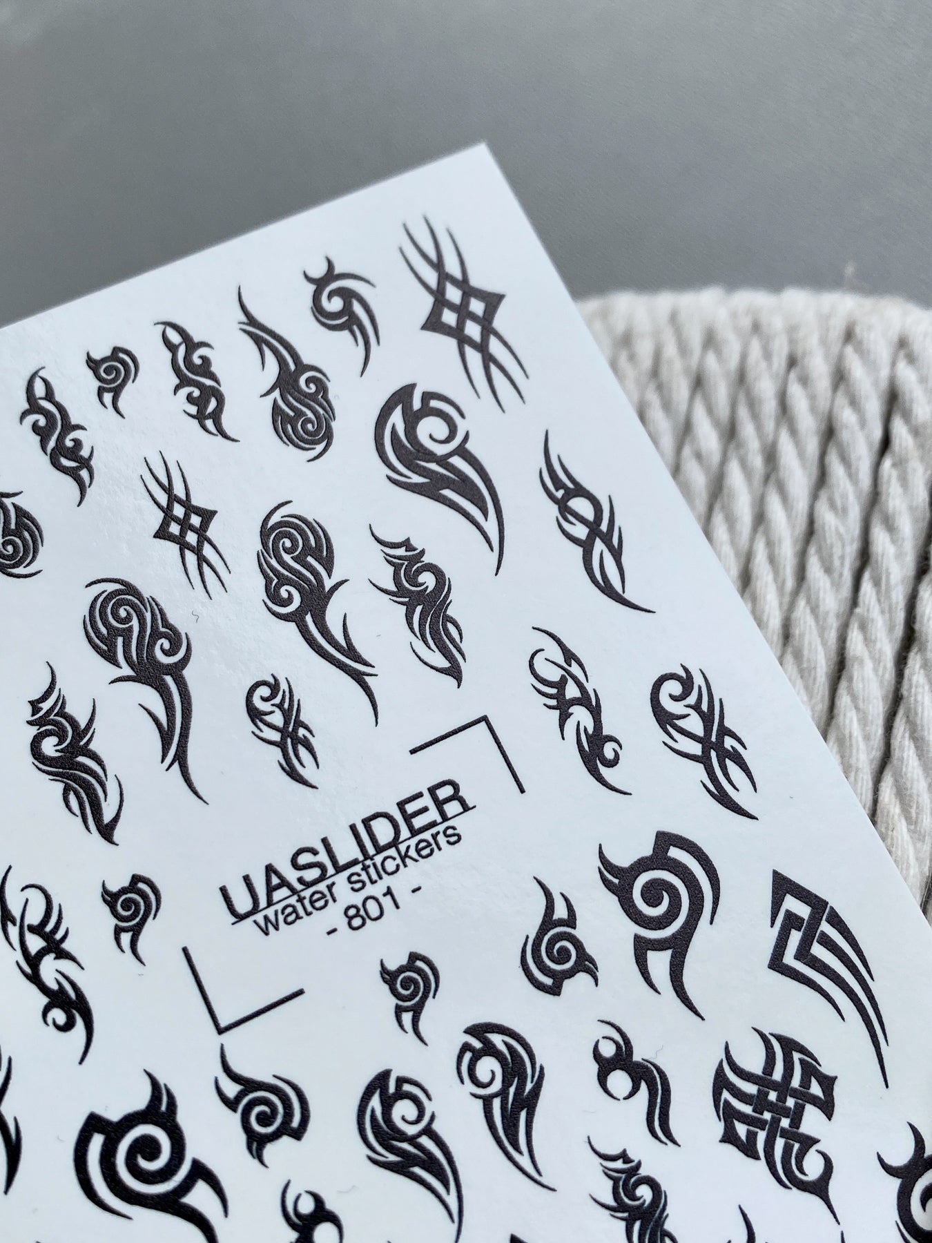 Tribal Nail Decals — Black Tribal Tattoo Patterns | 801 - UASLIDER
