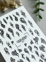 Tribal Nail Decals — Black Tribal Tattoo Patterns | 801 - UASLIDER