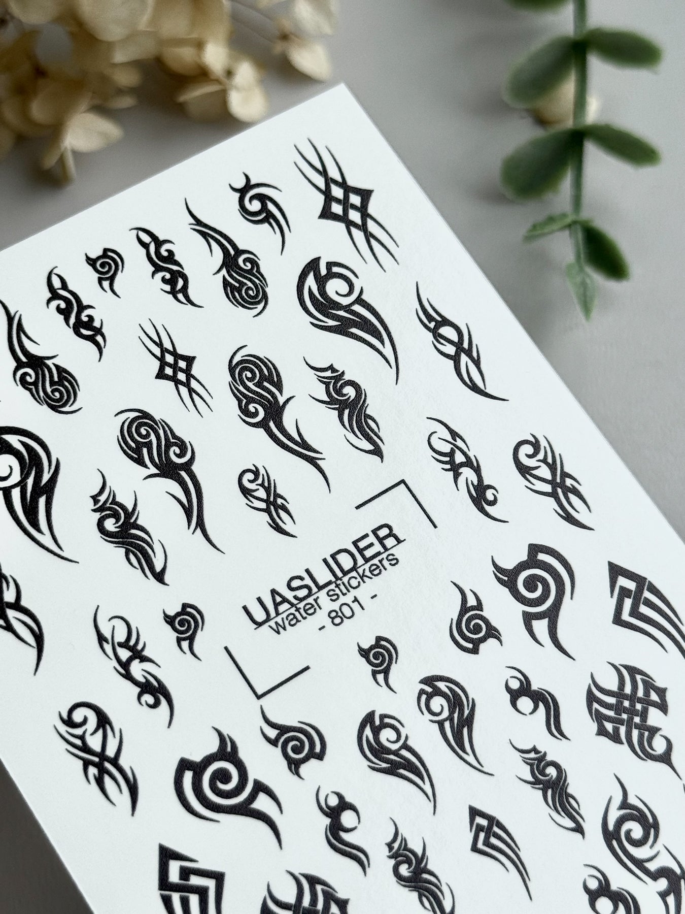 Tribal Nail Decals — Black Tribal Tattoo Patterns | 801 - UASLIDER