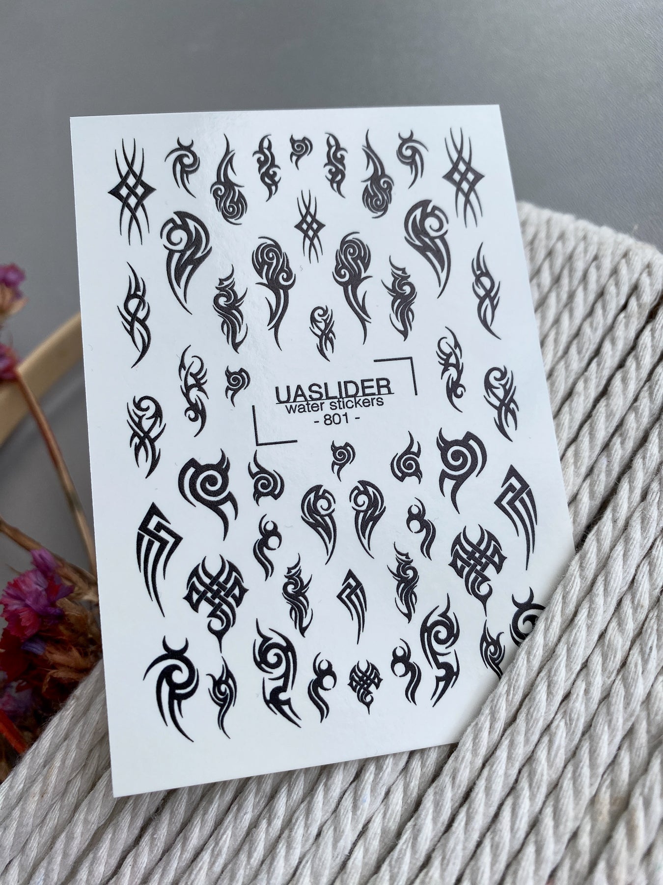 Tribal Nail Decals — Black Tribal Tattoo Patterns | 801 - UASLIDER
