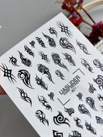 Tribal Nail Decals — Black Tribal Tattoo Patterns | 801 - UASLIDER