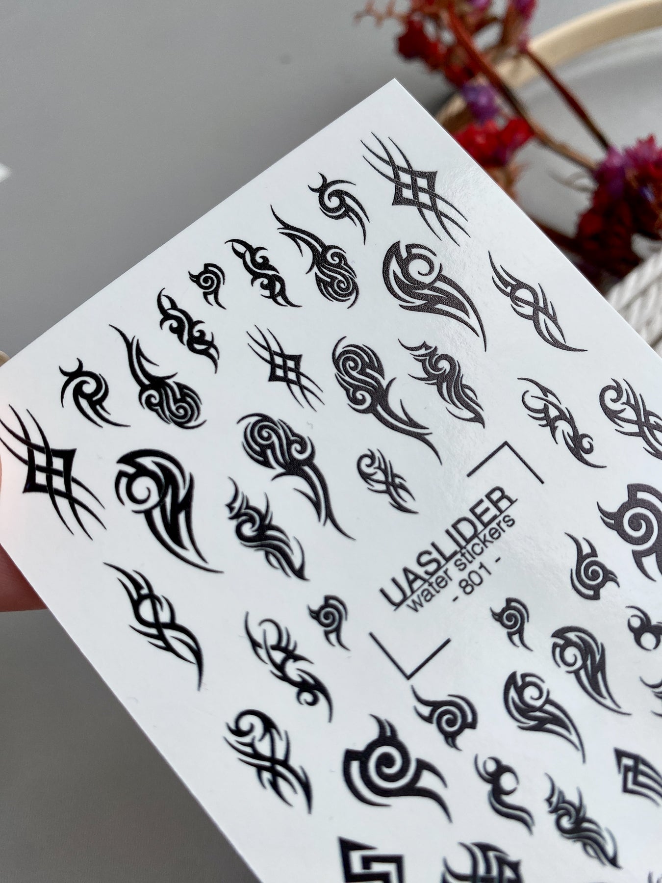 Tribal Nail Decals — Black Tribal Tattoo Patterns | 801 - UASLIDER