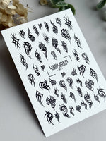Tribal Nail Decals — Black Tribal Tattoo Patterns | 801 - UASLIDER