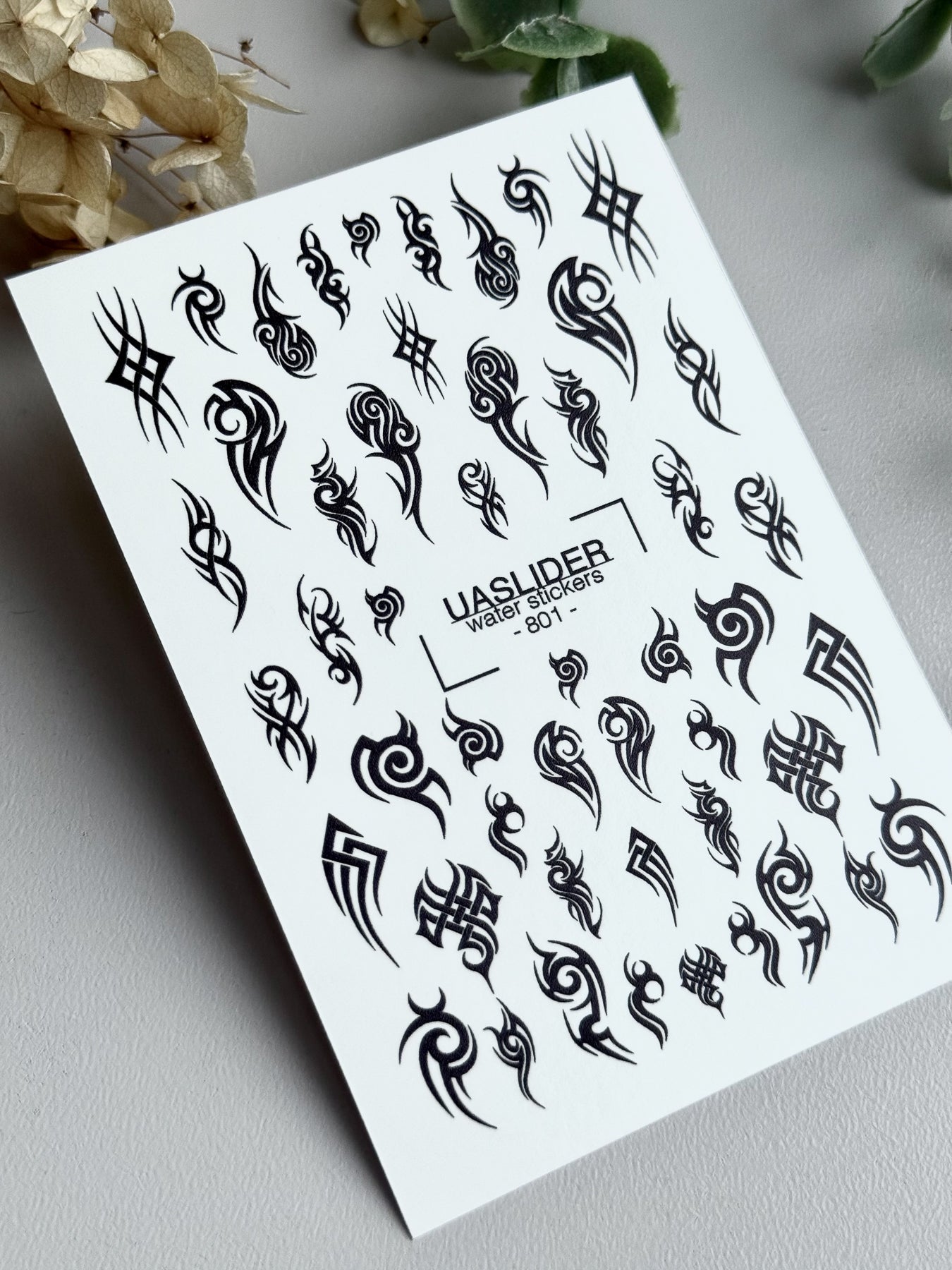 Tribal Nail Decals — Black Tribal Tattoo Patterns | 801 - UASLIDER