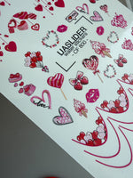 Valentine Love Nail Decals — Hearts Sweets Gold Foil | CF - 800 - UASLIDER