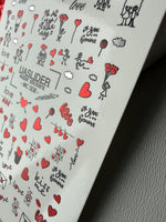 Valentine Nail Decals — Metallic Love Letters Couples & Text | MC-008 - UASLIDER