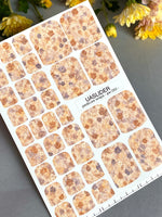 Vintage Chintz Pedicure Nail Wraps — Sand & Dusty Violet Floral | PW-052 - UASLIDER