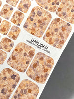 Vintage Chintz Pedicure Nail Wraps — Sand & Dusty Violet Floral | PW-052 - UASLIDER