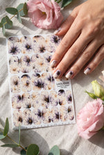 Watercolor Floral Manicure Wraps — Lavender & Beige | mw-053 - UASLIDER