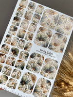 Watercolor Floral Pedicure Nail Wraps — Gold Foil | pwg-073 - UASLIDER