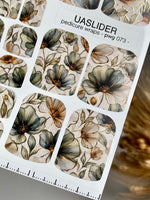 Watercolor Floral Pedicure Nail Wraps — Gold Foil | pwg-073 - UASLIDER