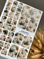 Watercolor Floral Pedicure Nail Wraps — Gold Foil | pwg-073 - UASLIDER