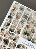Watercolor Floral Pedicure Nail Wraps — Gold Foil | pwg-073 - UASLIDER
