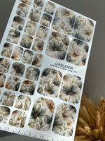 Watercolor Floral Pedicure Nail Wraps — Gold Foil | pwg-073 - UASLIDER
