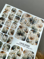 Watercolor Floral Pedicure Nail Wraps — Gold Foil | pwg-073 - UASLIDER