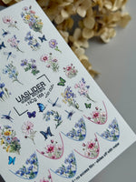 Wildflower Nail Decals — Meadow Florals, Butterflies & Dragonflies | NCg-168 - UASLIDER
