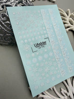 Winter Nail Decals — Mixed Snowflake Stickers & Silver Foil | CF-775 - UASLIDER