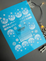 Winter Nail Decals — Snow Globe Snowflakes & Silver Foil | CF-769 - UASLIDER