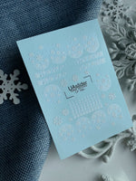 Winter Nail Decals — Snow Globe Snowflakes & Silver Foil | CF-769 - UASLIDER