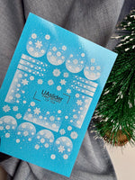 Winter Nail Decals — Snow Globe & Strip Snowflakes Silver Foil | CF-754 - UASLIDER