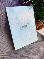 Winter Nail Decals — Snow Globe & Strip Snowflakes Silver Foil | CF-754 - UASLIDER