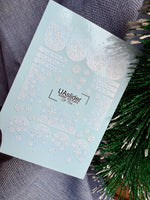 Winter Nail Decals — Snow Globe & Strip Snowflakes Silver Foil | CF-754 - UASLIDER