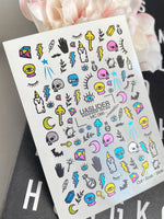 Witch Nail Decals — Skulls, Crystal Ball, Keys & Lightning | MC-066 - UASLIDER
