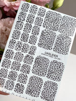Zebra & Leopard Pedicure Wraps — Black & White Animal Print | pw-329 - UASLIDER