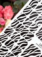 Zebra Pedicure Nail Wraps — Black & White Animal Print | pw-369 - UASLIDER
