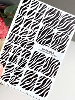 Zebra Pedicure Nail Wraps — Black & White Animal Print | pw-369 - UASLIDER