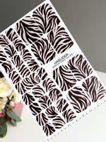 Zebra Print Pedicure Nail Wraps — Black & Blush Stripes | pw-372 - UASLIDER