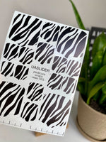 Zebra Print Pedicure Nail Wraps — Black & White Animal Pattern | MWC-053 - UASLIDER