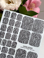 Zebra Print Pedicure Wraps — Black & White Animal Pattern | pw-324 - UASLIDER